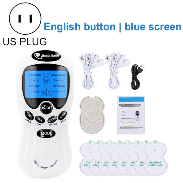 8-Modi EMS Tens Unit Muskel-Elektrostimulator Mikrostromt Niederfrequenz-Körpermassagegerät Elektronisches Werkzeug zur Schmerzlinderung bei Akupunktur