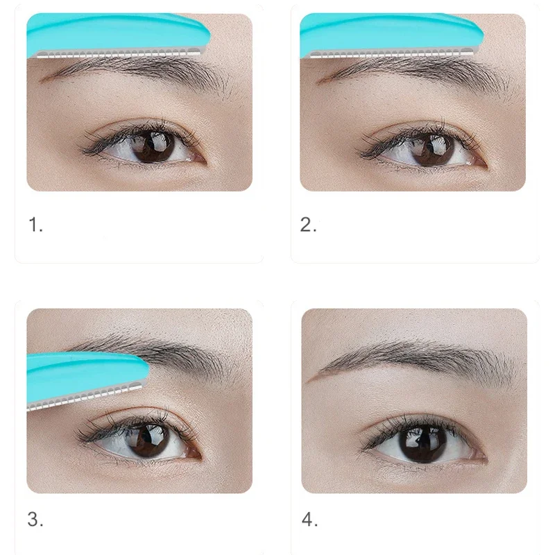 High Quality Portable Eyebrow Trimmer Hair Remover Facial Razor Blades Shaver Sharp Makeup Tools Eye Brow Trimmer 10pcs