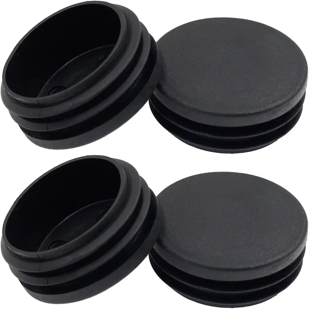 

10pcs 45mm Round Plastic Plug Round Plastic Plug End Cap Black 1 3/4 Inch Pipe Tubing End Cap Pipe Tubing