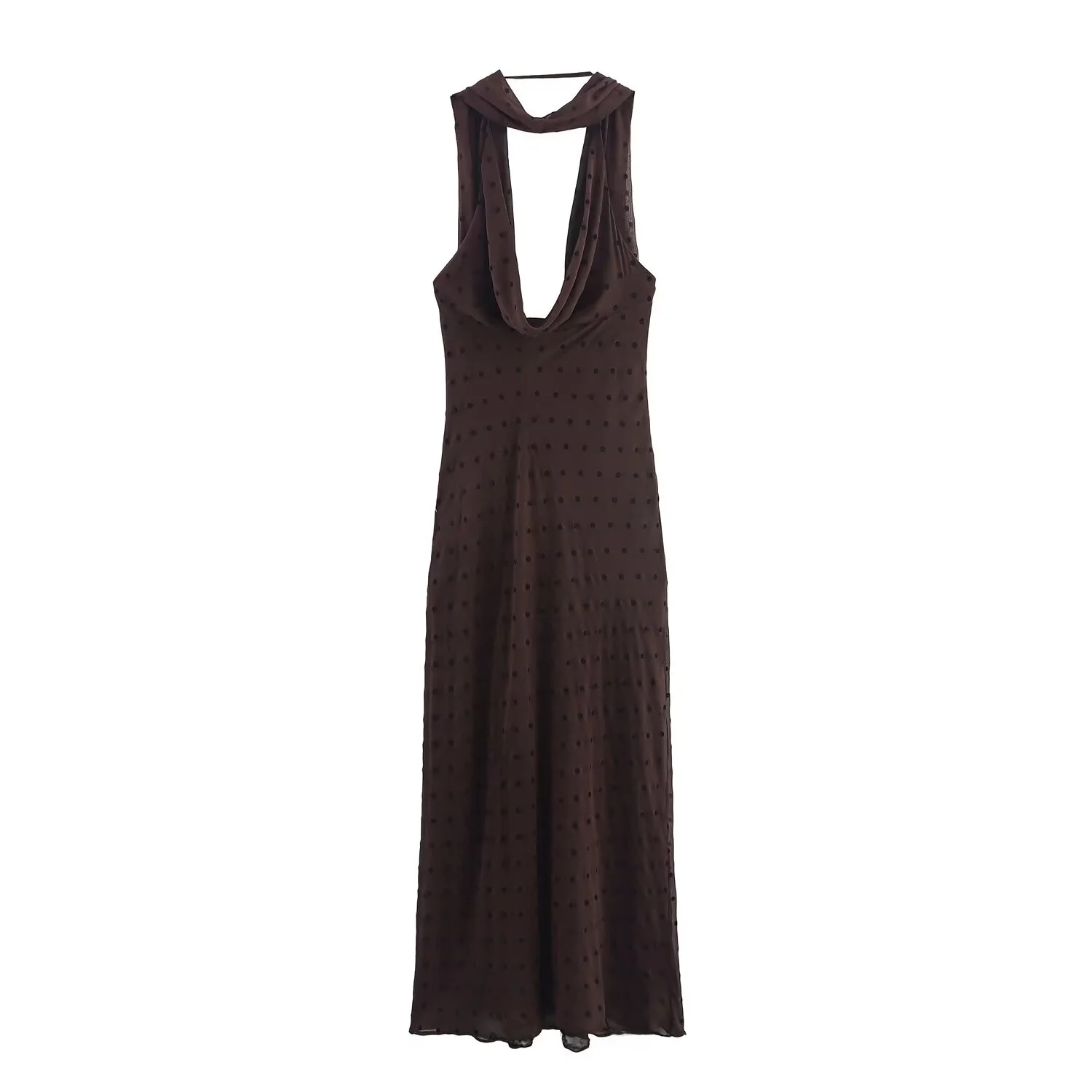 Automne nouveau Sle longue écharpe à pois Dr décontracté H Version Polyester tissu t-shirt quart Sve femmes Faion Design