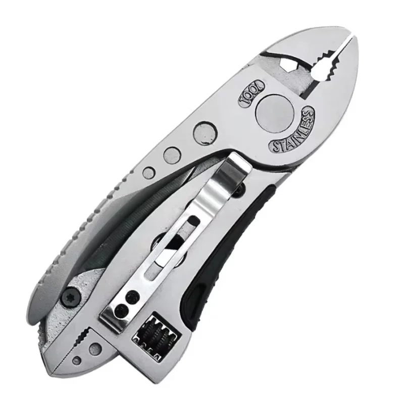 Juego de destornilladores de bolsillo multiherramienta, llave ajustable, llave inglesa, herramienta de reparación, supervivencia, herramienta manual para exteriores, mini destornillador multiusos
