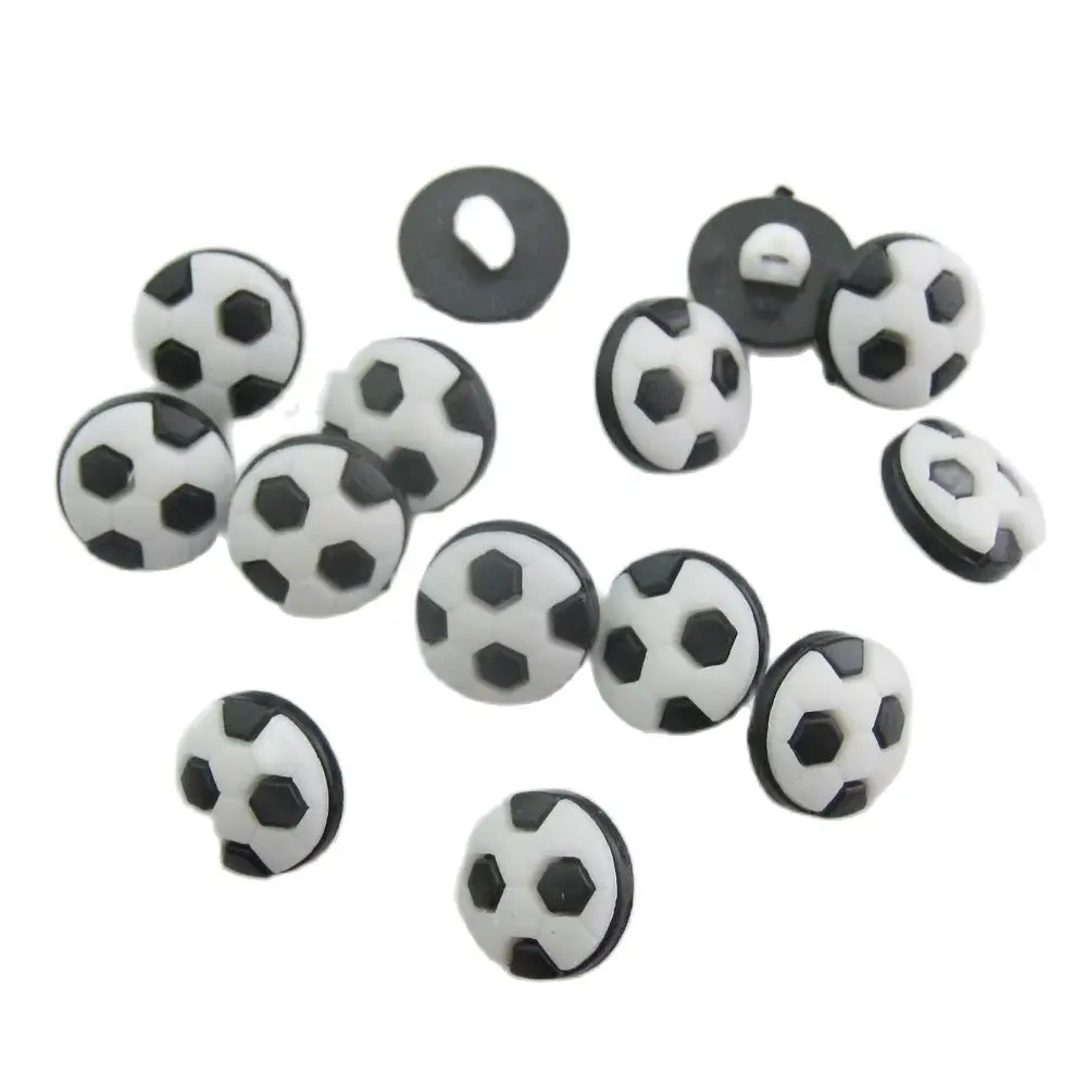 NBNOAN 50Pcs 13MM Combined Football Style Nylon Black Buttons For Children Clothes DIY Sewing Accessories