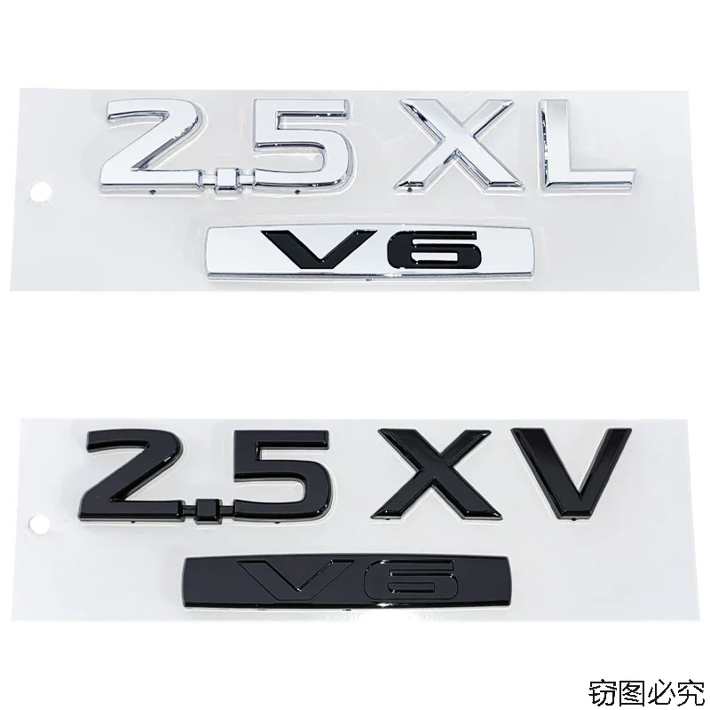 ABS 2.5XV 2.5XL V6 Logo Car Stickers Badge Emblem Tail Decal Auto Styling for Nissan Almera Sylphy Altima Sentra Qashqai Terra