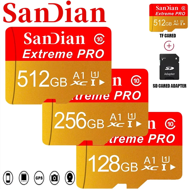 128GB Memory Card Flash Cards Reliable Micro TF Card SD High Speed Memory Sd Cards Class10 Storage Card for PC/Smartphone