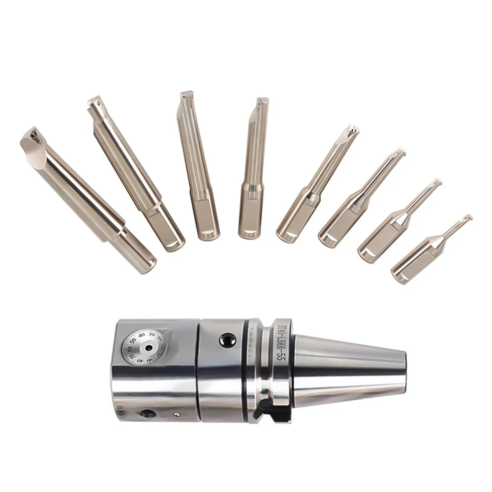 SENO NBJ16 Fine Boring Head BT30 BT40 NT30 NT40 MT4 MT5 MT6 SK30 SK40 R8 C20 CAT40 BT50 NT50 Tool Holder + 8pcs Boring Tool Rod