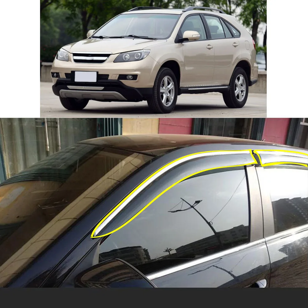 

Car Body Styling Sticker Plastic Window Glass Wind Visor Rain/Sun Guard Vent For BYD S6 2011 2012 2013 2014 2015 2016 2017 2018