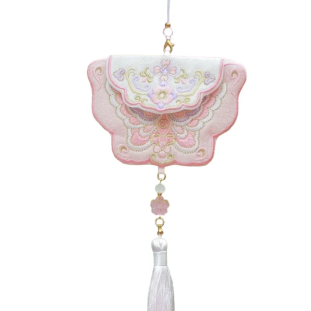 

Cartoon Mid-Autumn Festival Sachet Bag Chinese Style Embroidered Sachet Pedant Necklace Hanging Tassel Blessing Pouch