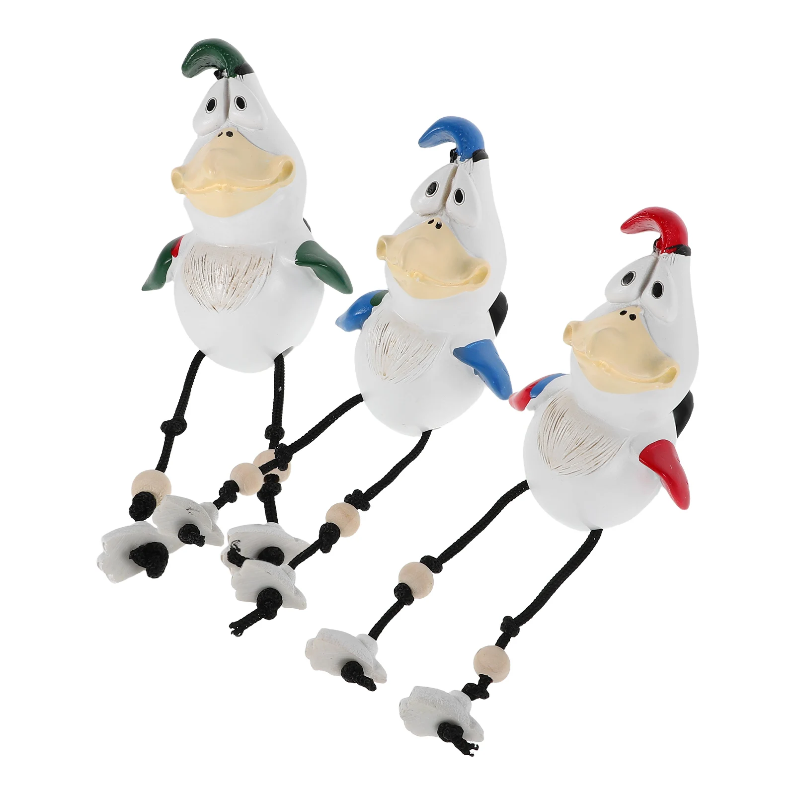 

3pcs Funny Chicken Garden Yard Resin Statue Craft Ornaments Fence Home Decor Rooster Sculpture Outdoor Patio Courtyard Backyard