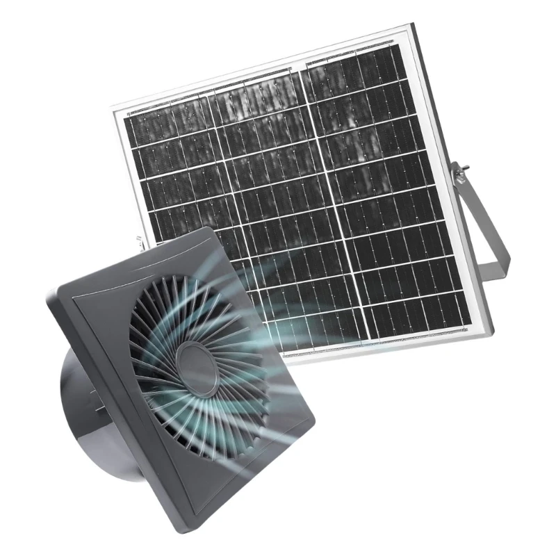 

12V 12W Solar Exhaust Fan for Shed Solar Panel Greenhouse Fan Solar Powerful