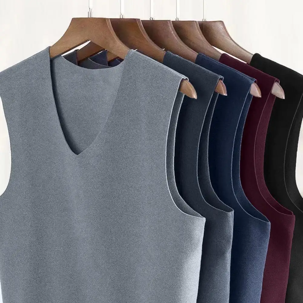 Men Winter Thermal Vest V-neck Base Shirt Elastic Heating Autumn And Winter Vest Slim Fit Thermal Heating Vest Underwear