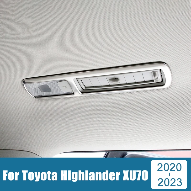 

Stainless Car Internal Roof Vent Frame Cover Trim Sticker Accessories For Toyota Highlander XU70 2020 2021 2022 2023 Hybrid