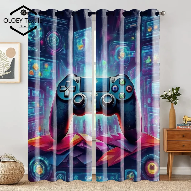 

Play with Family Print Curtains - Customized Patterns Curtains for Living Room Bedroom Window Drapes for Boy Childeren Room