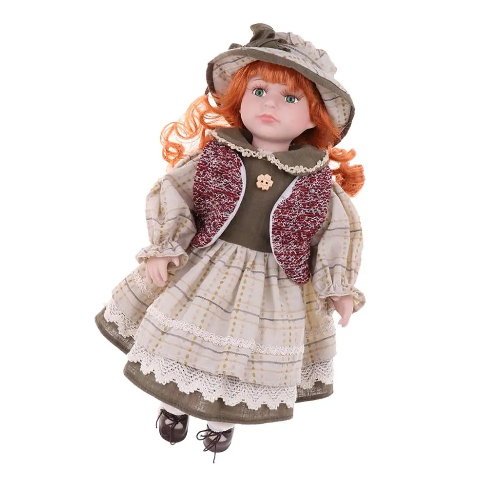 40cm Doll with Long Hair, Creative Valentin Gift for Girlfriend, Dollhouse People Display Decor Collection