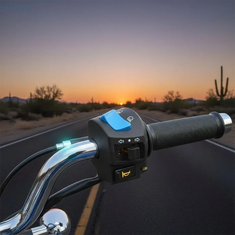 【CR】22mm Motorcycle Handle Bar Left Right Switches Horn Turn Signal Headlight Electric Start Handlebar Controller Switch