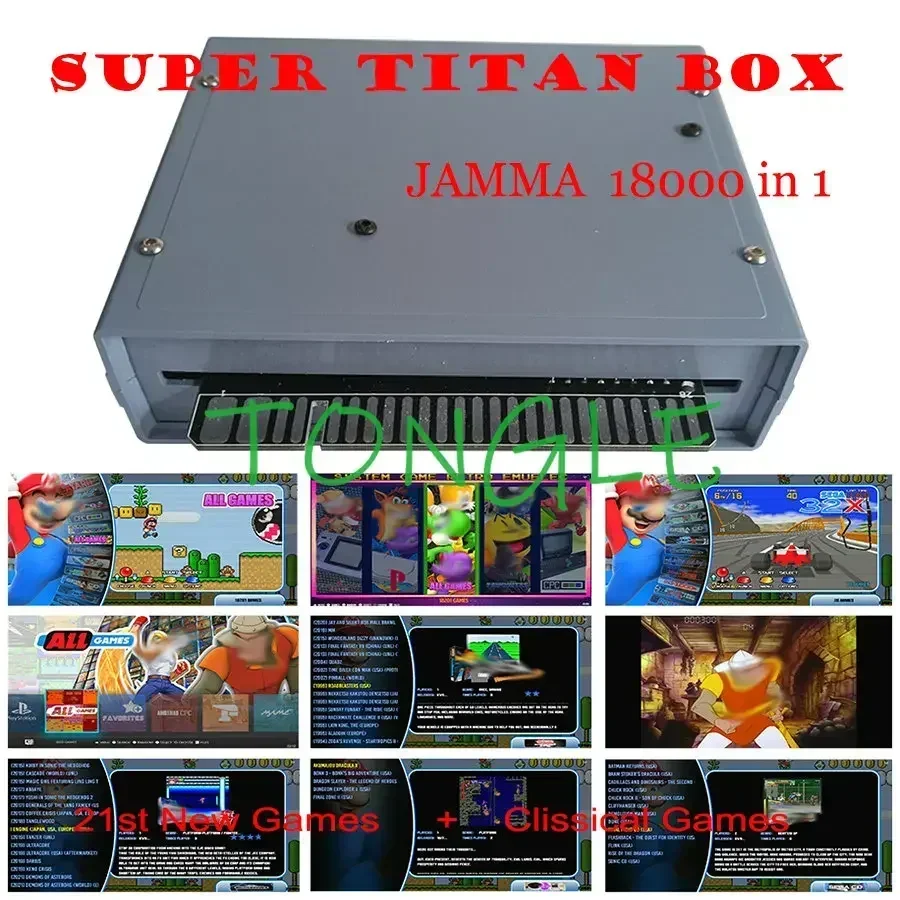 2024 New Super Titan Box Jamma Arcade Board 11884 in 1 to 18000+ Classical Games PCB HDMI for Retro Video Game Cabinet Machine