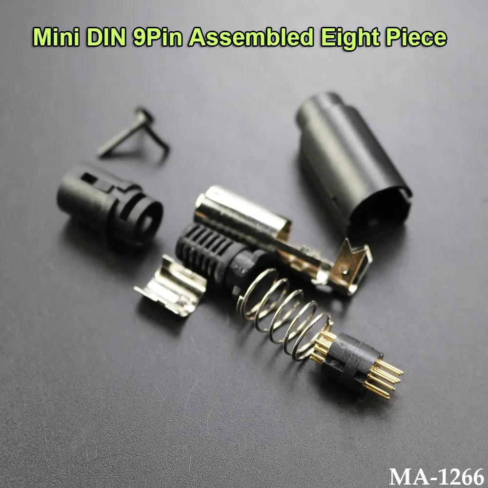 1PCS Mini DIN 9Pin Assembly Eight Piece Lock DIN Self-Locking Assembly Connector Small Din9P