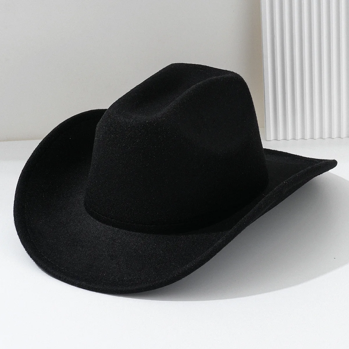 New Model Men's And Women's Soft Felt Western Cowboy Hat Simple Light Board Casual Caps Fashion And Versatile Style Jazz Hats