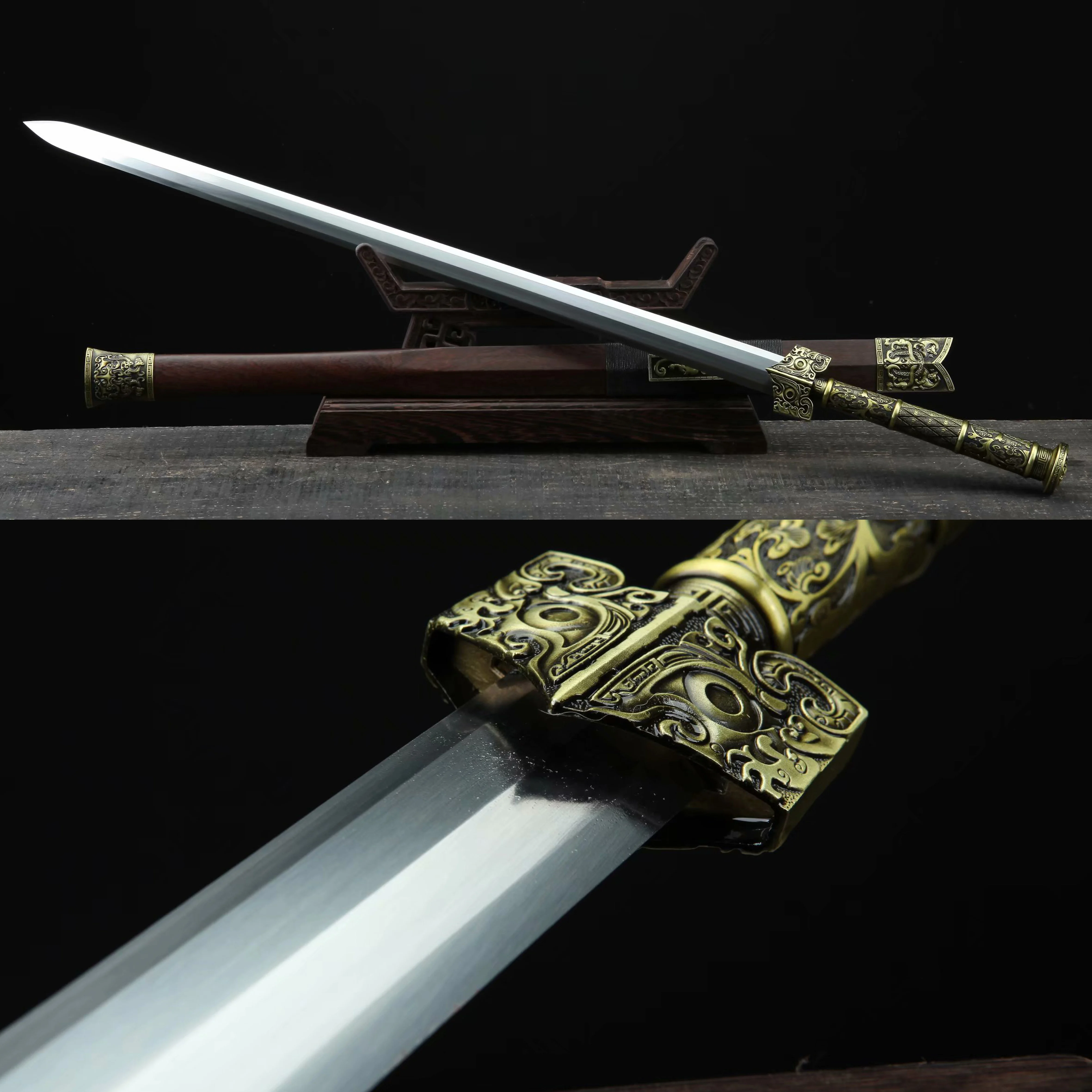 103cm cosplay medieval Chinese sword with sharp blade katana carbon steel samurai sword battle-ready ninja knight martial arts