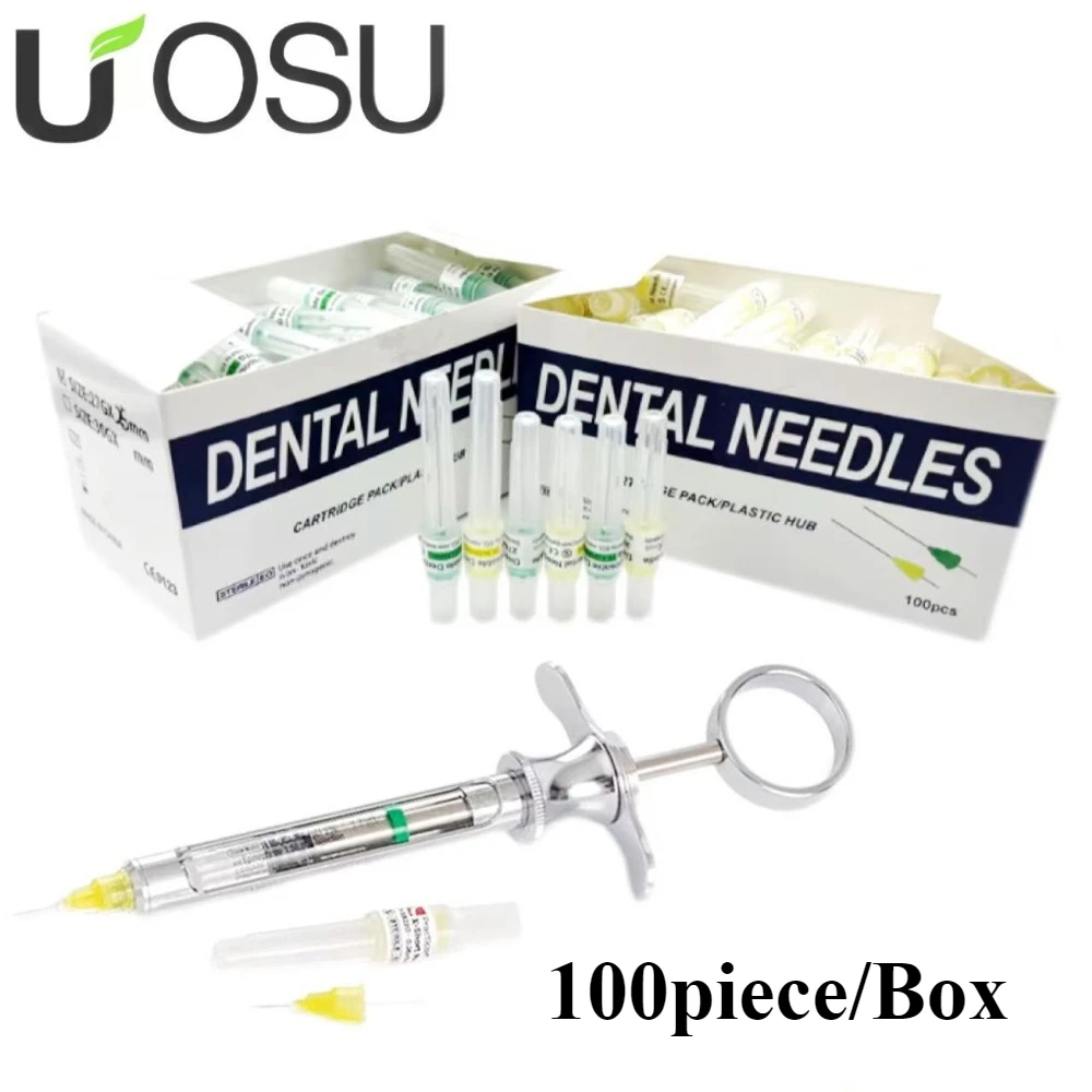 

100piece/Box Dental consumables Disposable Premium Dental Plastic Hub Needles in Perforated 30G Length 0.3x16/21/32mm