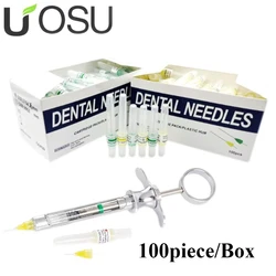100piece/Box Dental consumables Disposable Premium Dental Plastic Hub Needles in Perforated 30G Length 0.3x16/21/32mm