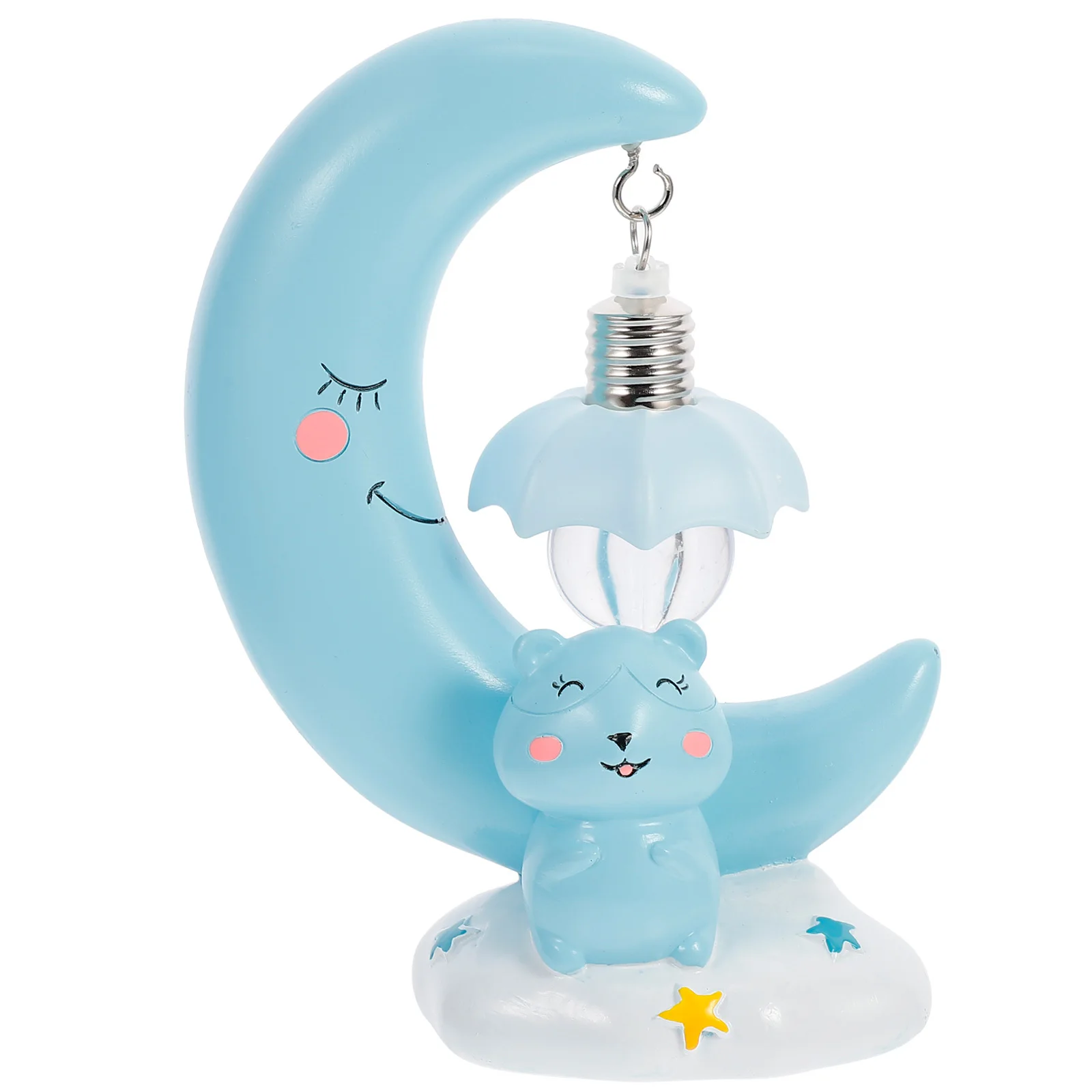 

1pcs Cute Cartoon Resin Moon Night Light For Room Bedroom Decoration Small Night Lamp Adorable Animal Design Festival Gift