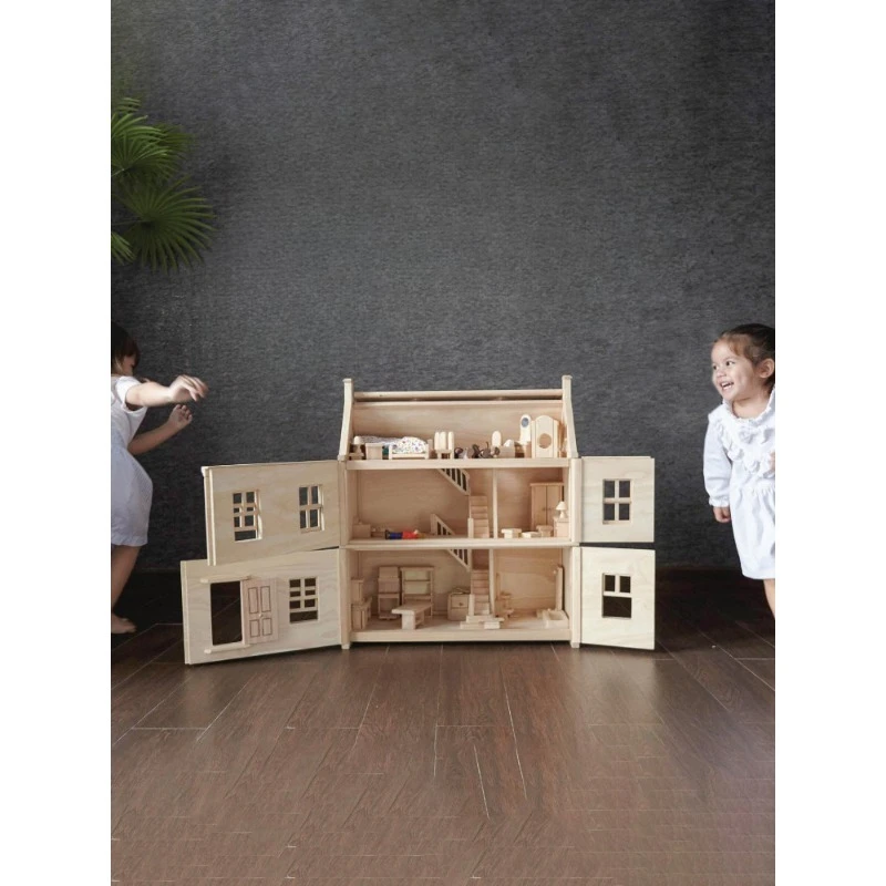 Wooden Victoria Doll House Four-story European-style villa Children's play house