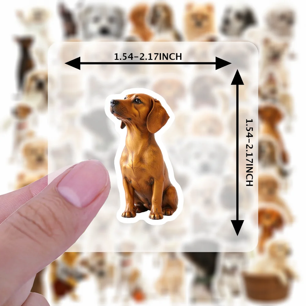 35pcs Realistic Dogs Stickers Cartoon Pets Animal Stickers PVC Sticker For Notebook Luggage Mobile Phone Cup Guitar Laptop DIY