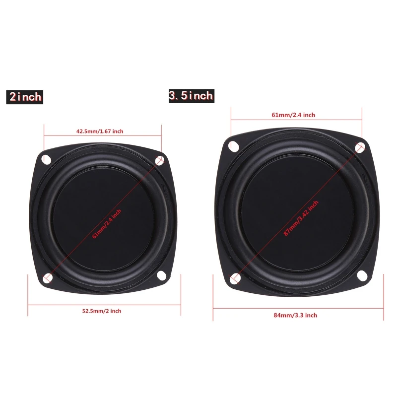 2 pezzi Woofer radiatore basso altoparlante passivo radiatore basso membrana vibrante altoparlante basso piastra eccellente materia prima