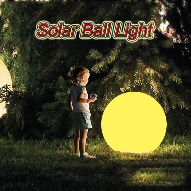 LED Solar Lawn Light Outdoor Spherical Lights Square Community Landscape Light Scenic Garden 16 Color Spherical Decorative Light