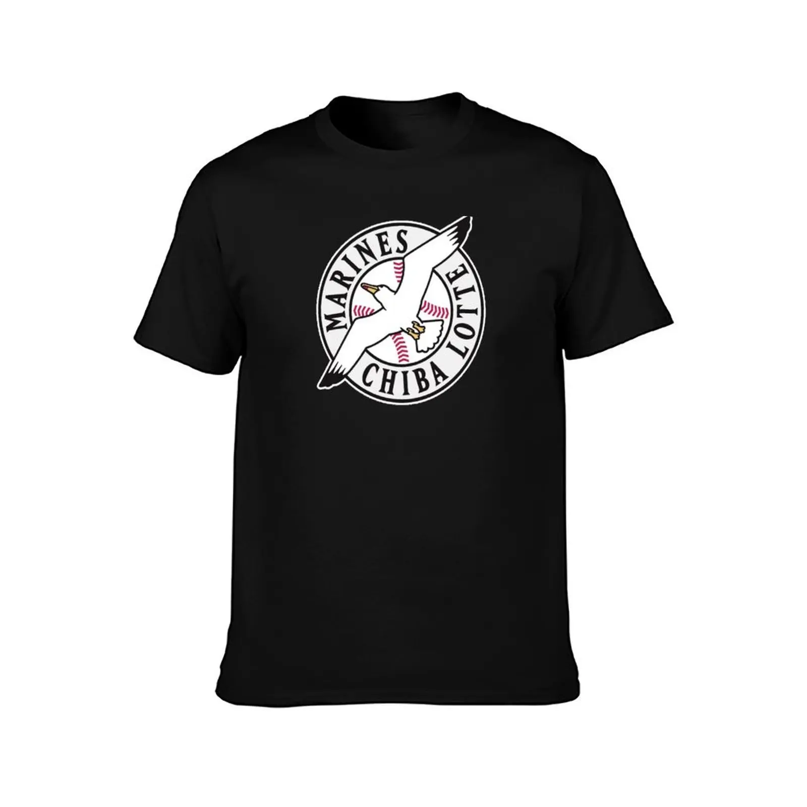 Chiba Lotte Marines T-Shirt Heavy Duty Casual Work Tee T-Shirt