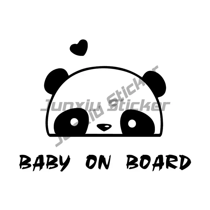 

Cartoon Warning BABY ON BOARD PANDA LOVE Cute Car Stickers Automobiles Motorcycles Exterior Accessories Vinyl Decals
