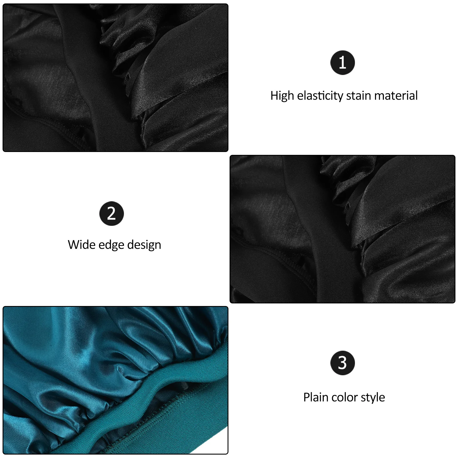 

2pcs Sleeping Bonnet Satin Extra Large Elastic Fit Hair Protection Comfortable Night Wear Adjustable Soft Cap For All Head Sizes