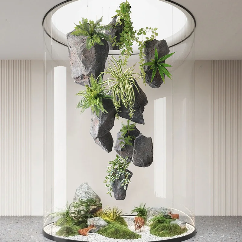 Simulated stone ornament PU hanging fake stone rockery interior landscaping decoration suspended foam sculpture stone