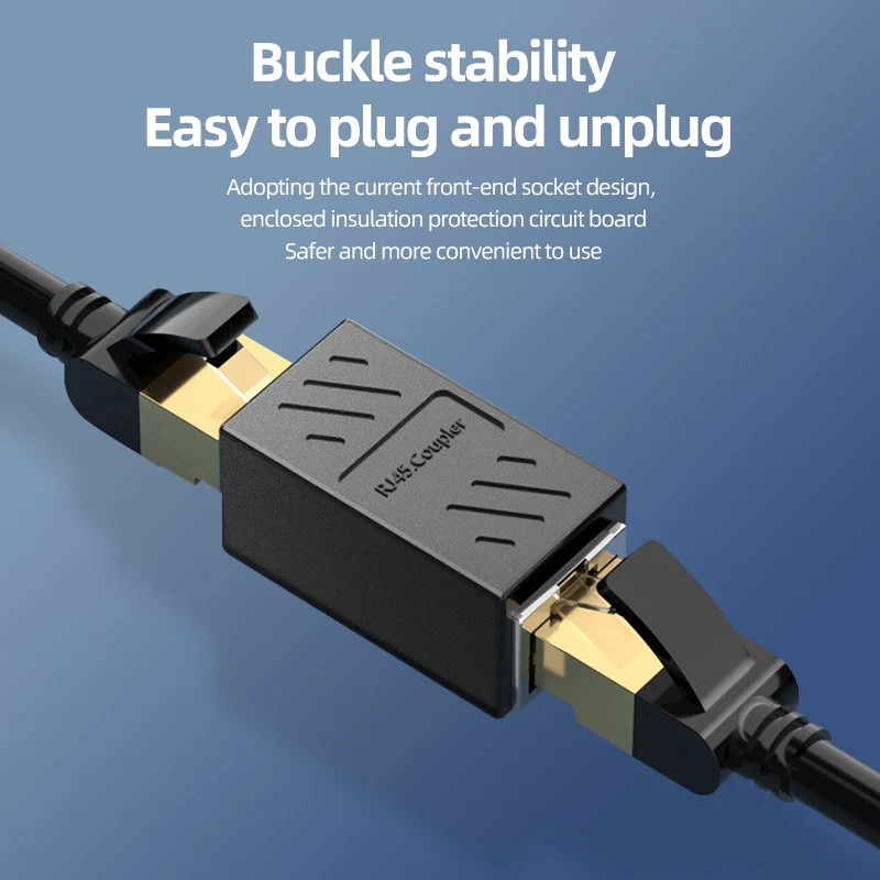 RJ45 Gigabit Network Coupler Female to Female For LAN Ethernet Extension Adapter For Cat8 Cat7 Cat6 Cat5, RJ45 Connector socke