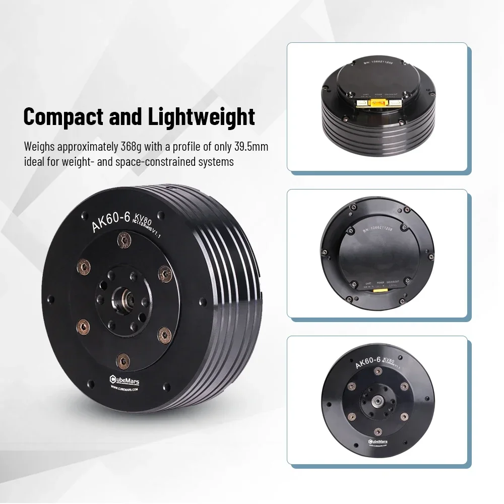 CubeMars AK60-6 V1.1 KV80/KV140 Motore Brushless Robot Dinamico Modulare per Robot Piede AGV Esoscheletro Robot Quadrupede Parti FAI DA TE