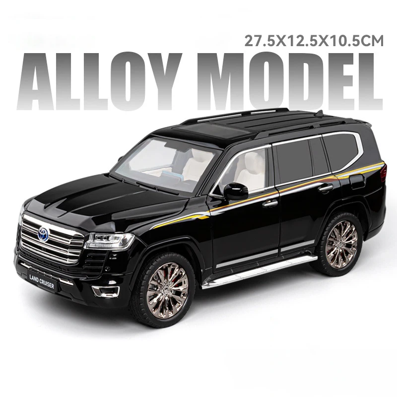 1/18 Toyota Land Cruiser LC300 SUV Alloy Die Cast Toy Car Model Sound and Light Children\'s Toy Collectibles Birthday gift