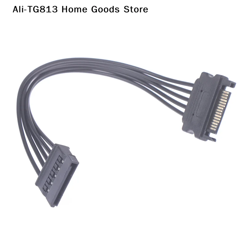 

[TG813]1pc SATA 15Pin Male To Female Power Extension Cable HDD SSD Power Supply Cable SATA Power Cable For PC
