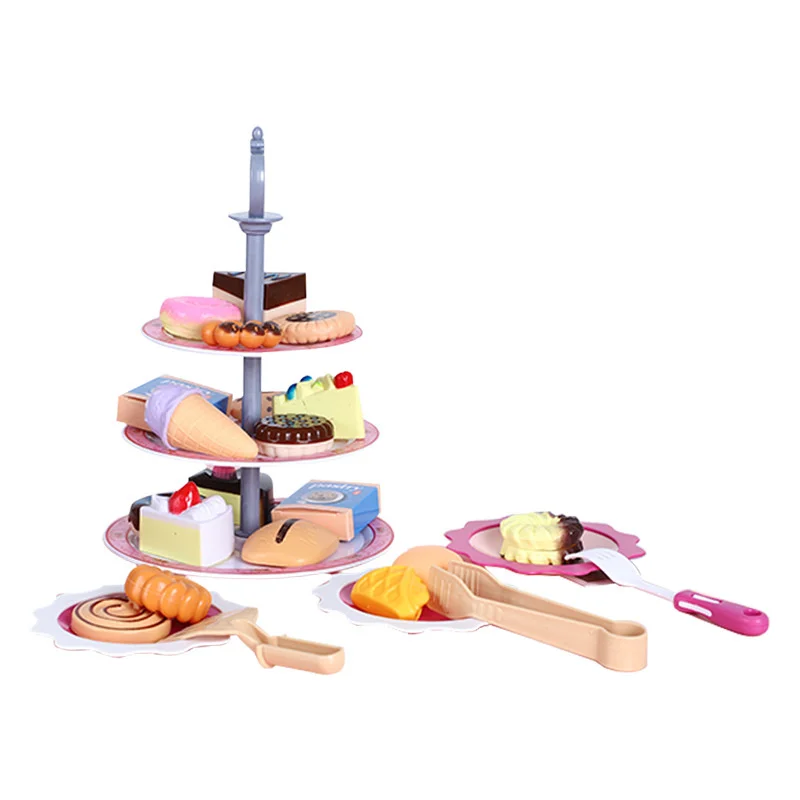 Simulation Cake Made Snack Tea Food Set Play House Kitchen Education  Afternoon All Over The House Plastic Game Gift New