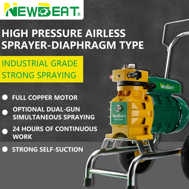 NewBeat 3000W Paint Sprayer Gun Equipment Electrical High Pressure Airless Sprayer Machine