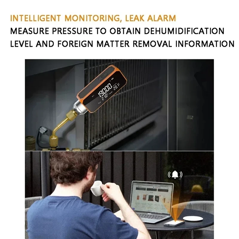 ABKD VGW-Mini-Vakuum für Messgerät, Mikron, digitales Mikrometer-Kühl-Vakuum-Tester, genaue Messung