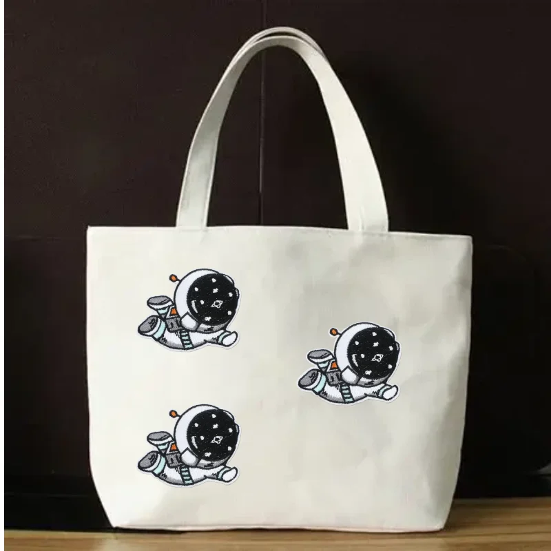 Cartoon Astronaut Embroidery Cloth Sticker Wholesale Rocket Patch Sticker Spacecraft Computer Embroidery Label