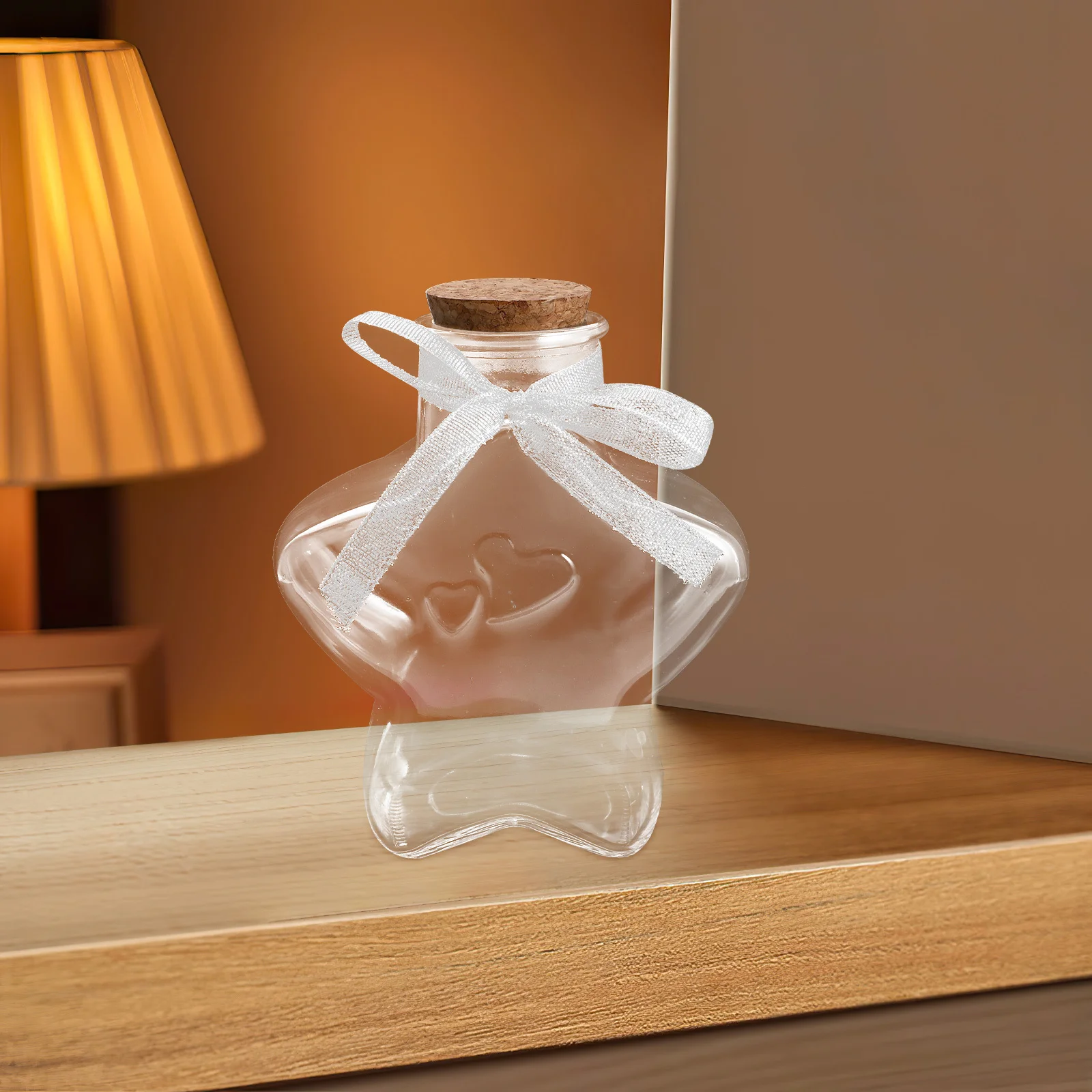 

Glass Wishing Bottle Star Shape Transparent Cork Lid Jar Wedding Baby Shower Favor Decorative Sand Message Bottles
