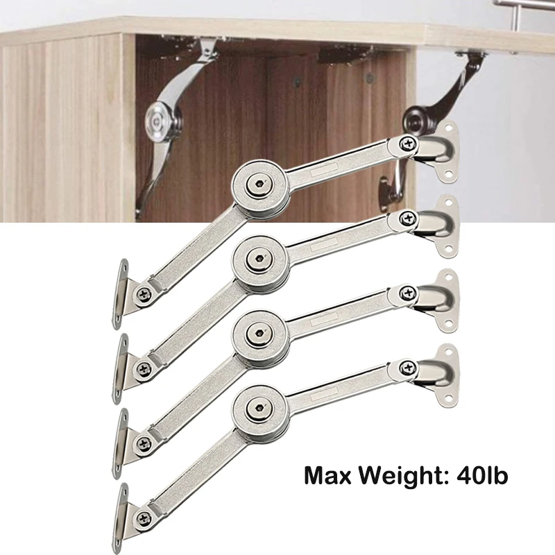 2pcs Lid Support Stay Hinge with Soft Close Box Hinges Support Drop Lids for Cabinets Kitchen Furniture Lift Up Flap Stay