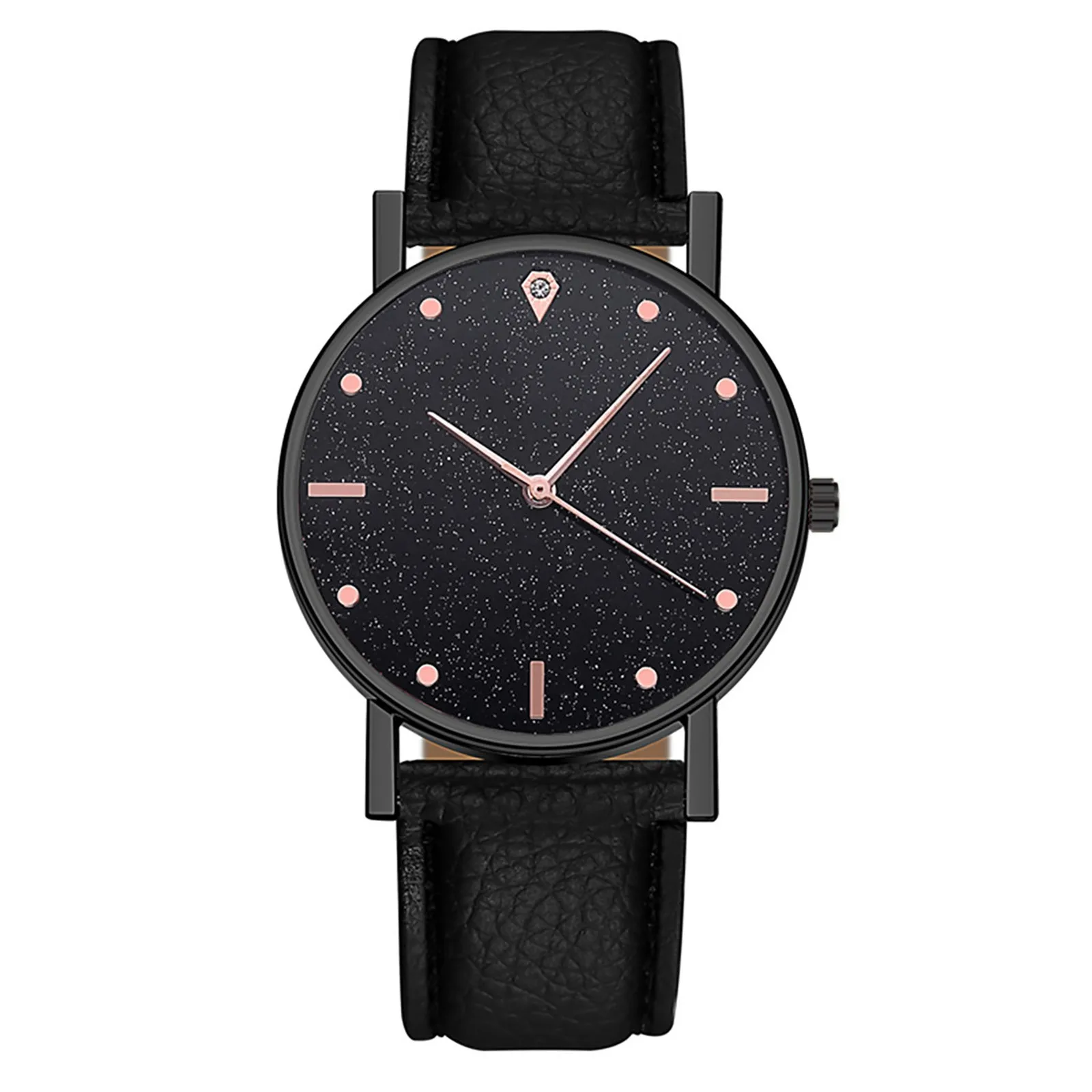 Reloj de cuarzo con correa de cuero para mujer, pulsera informal de esfera redonda, Reloj Regular de ocio que combina con todo, moda Simple