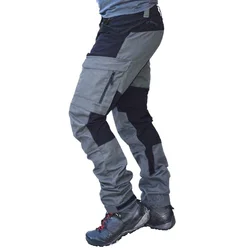 Cargo Pants Men Panelled Summer Trousers Lightweight Breathable Male Pant Multiple Pockets Mens Streetwear Outdoor Working S-5Xl