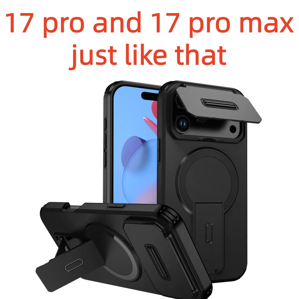 For Magsafe Stand Invisible Hard Case for Iphone 17 Pro Max Air 16