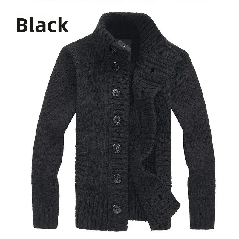 

Вязаный кардиган на пуговицах с глубокими глазами, повседневный, приталенный, мужской, модный, городской, из полиэфирного волокна, длинный, све, Busin, повседневный