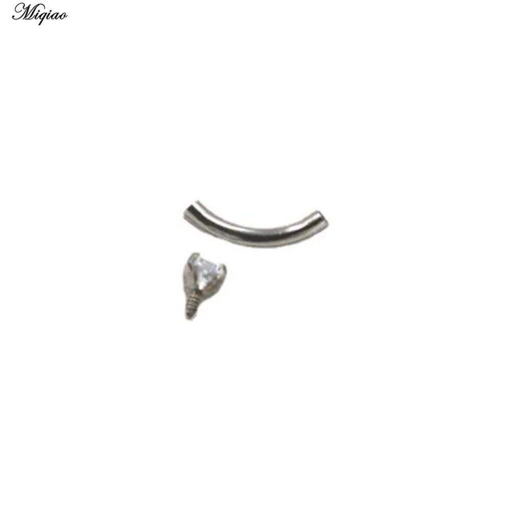 Miqiao 316L Medical Steel Replacement Rod Inner Thread Diy Curved Rod Eyebrow Ring Eyebrow Nail Puncture Accessories 50pcs