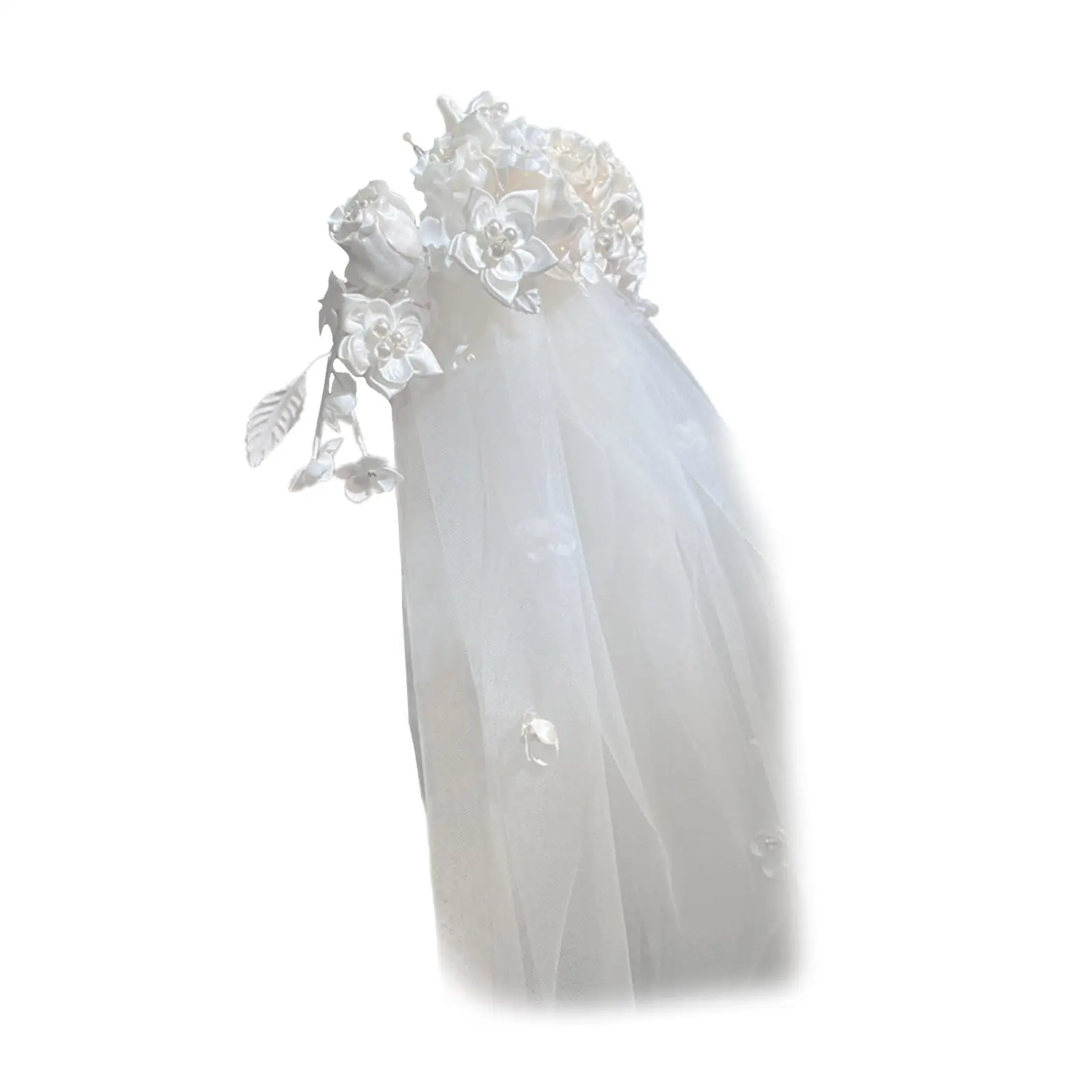 

Свадебная фата, белая фата невесты с металлическим гребнем-украшением для выпускного вечера, праздника, подружки невесты, девичника, предложения руки и сердца