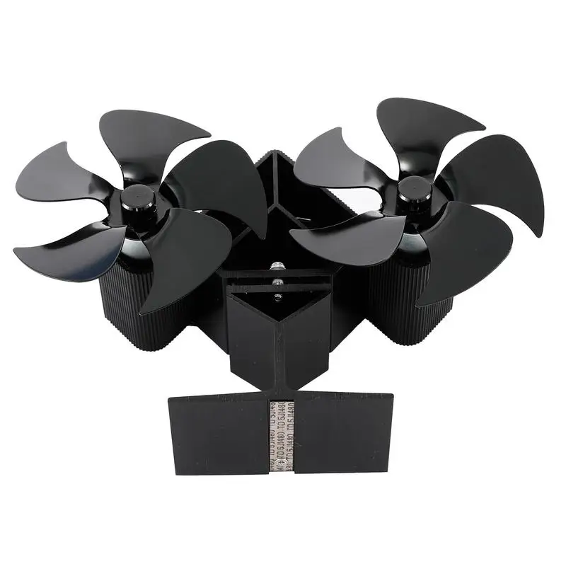 Blade Black Fireplace Fan Heat Powered Stove Fan Log Wood Burner Eco Fan Quiet Home Fireplace Fan Efficient Heat Distribution